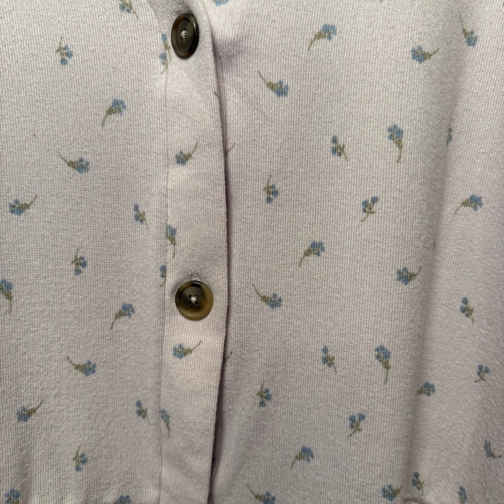 a.n.a. Women's Plus Lilac Long Sleeve Button Up Cardigan Size 1X Whimsy Florals - Picture 9 of 16